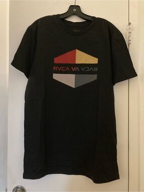 New RVCA Men’s Standard Black Graphic Tee Shirt L